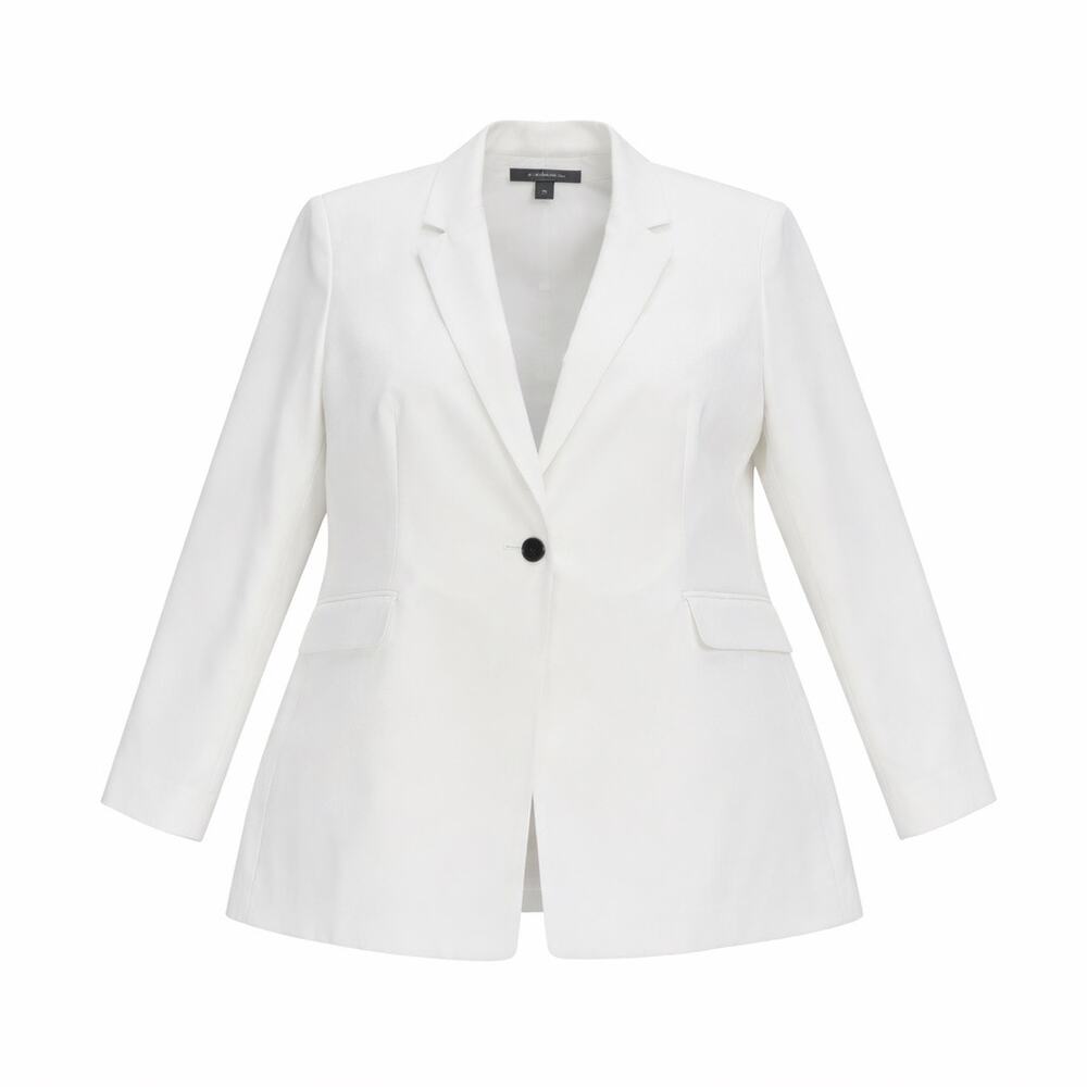 Jessica London White Blazer Jacket Women’s 22W Plus Size